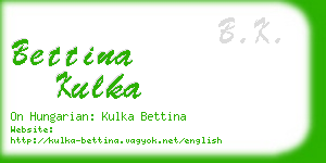 bettina kulka business card